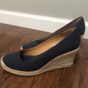 J Crew navy espadrilles in great condition!